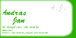 andras jan business card